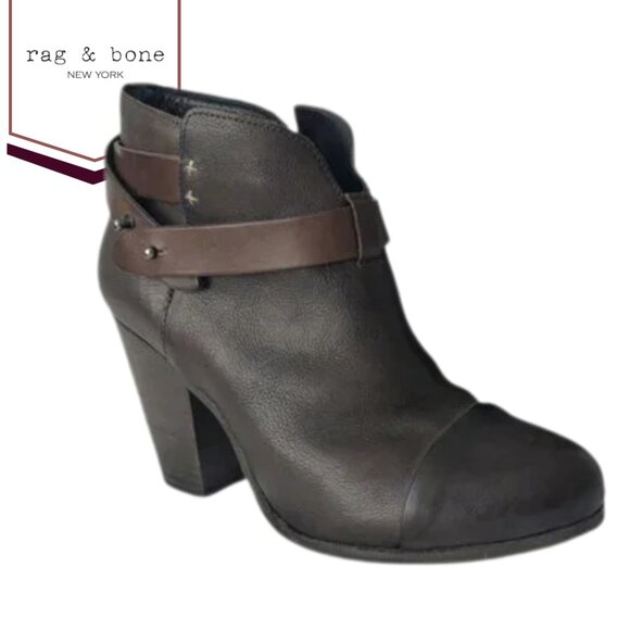 Rag & Bone Brown Harrow Ankle Boots. Size 10. - Picture 1 of 7